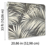 Veer Decor Calvado Palm Black Wallpaper