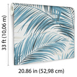 Veer Decor Calvado Palm Blue Wallpaper