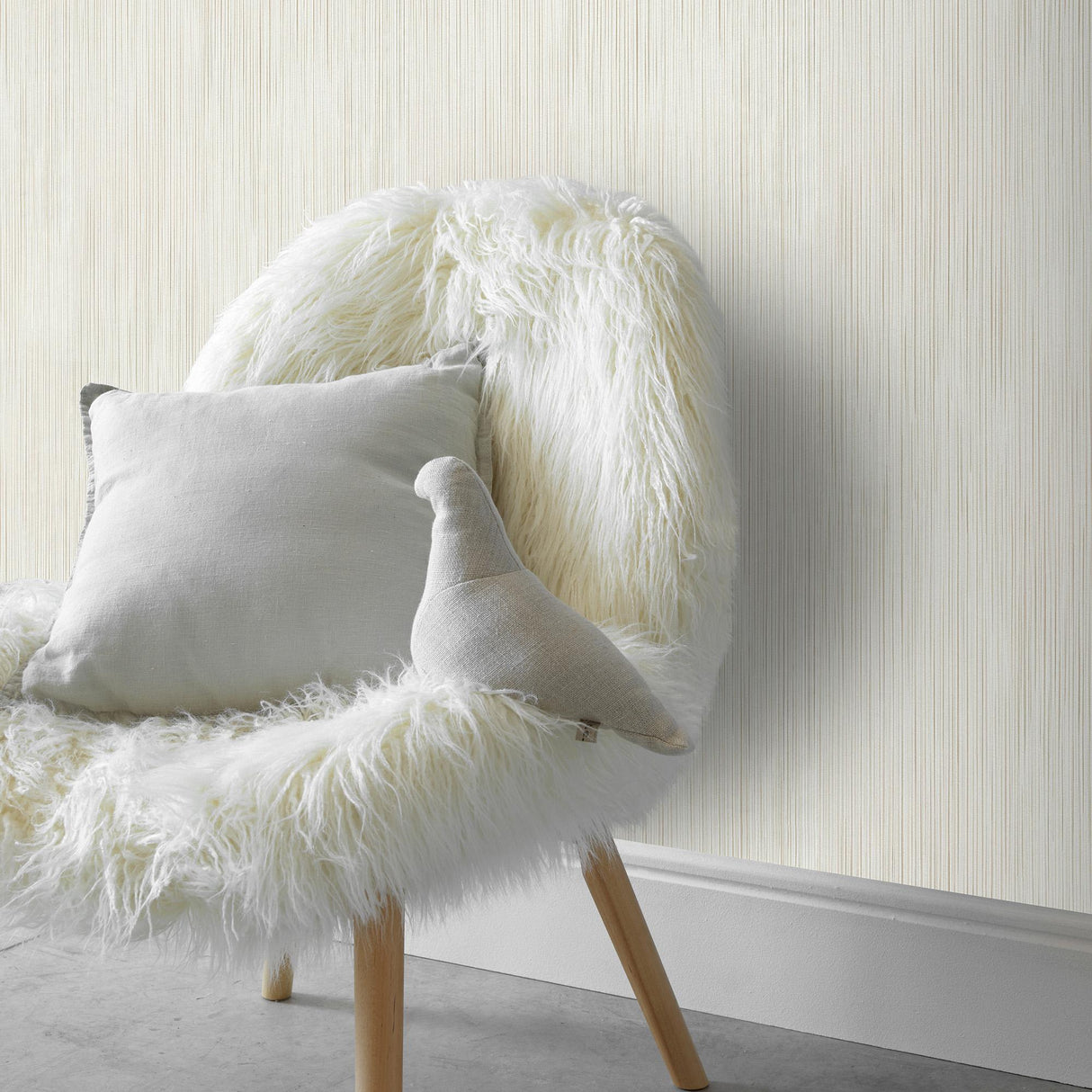 Veer Decor Ravello Raised Stria Beige Wallpaper