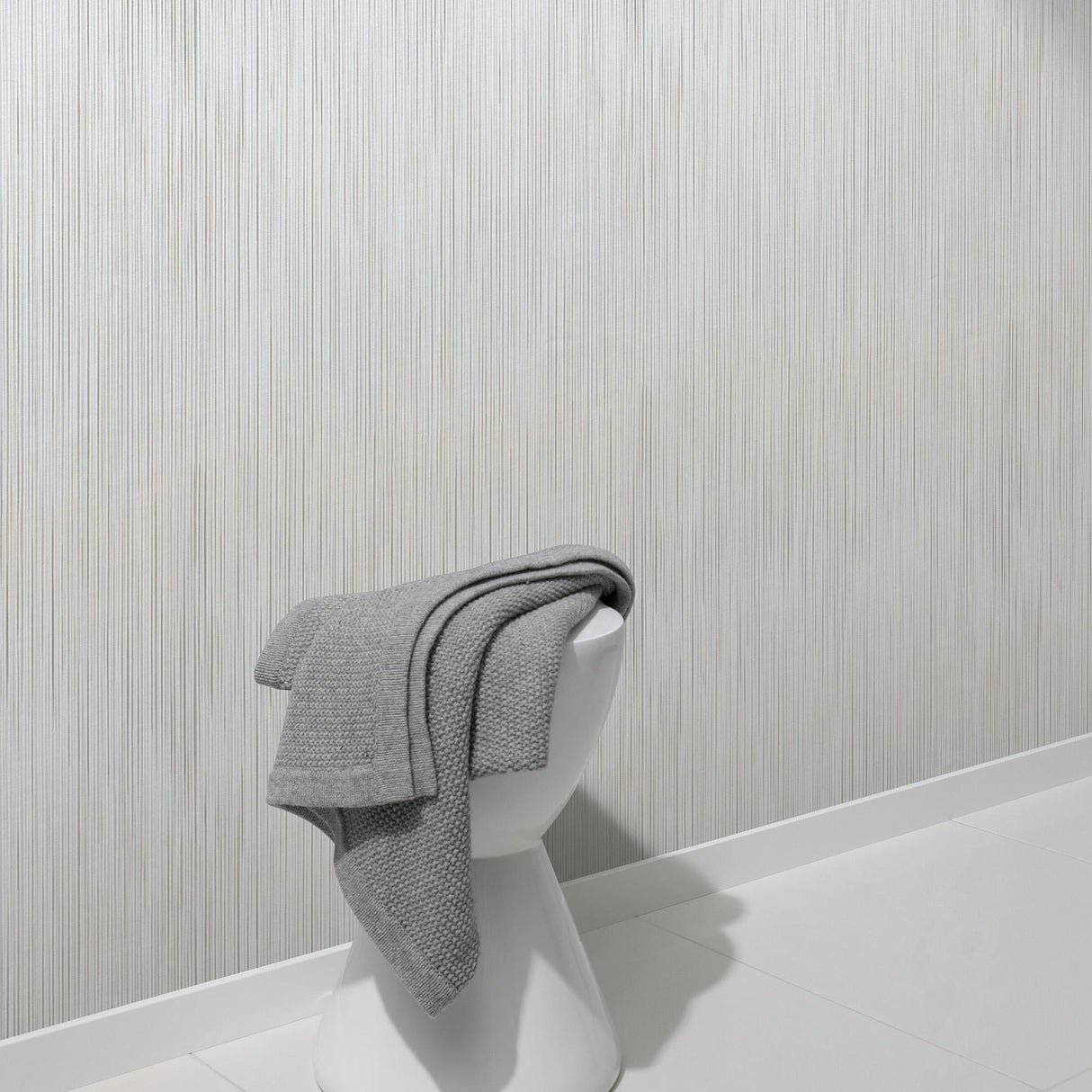 Veer Decor Ravello Raised Stria Taupe Wallpaper