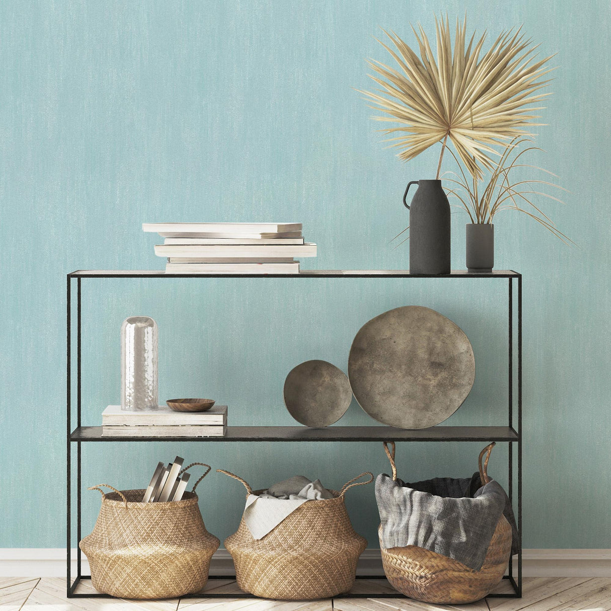 Veer Decor Solano Raised Texture Blue Wallpaper