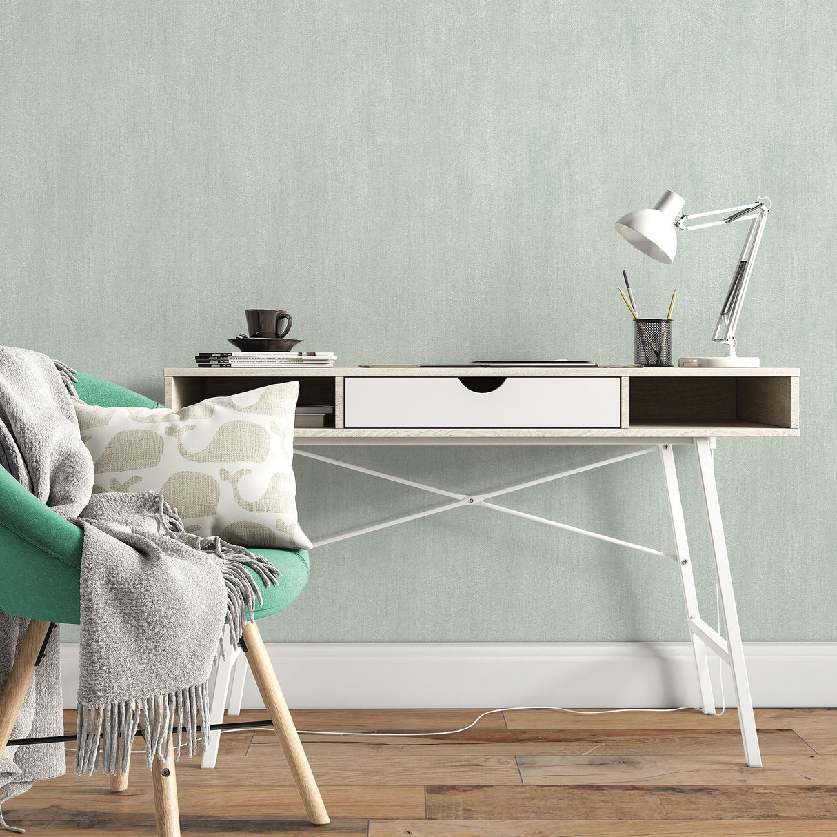 Veer Decor Solano Raised Texture Teal Wallpaper