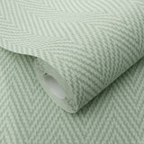 Veer Decor Varella Chevron Stripe Green Wallpaper