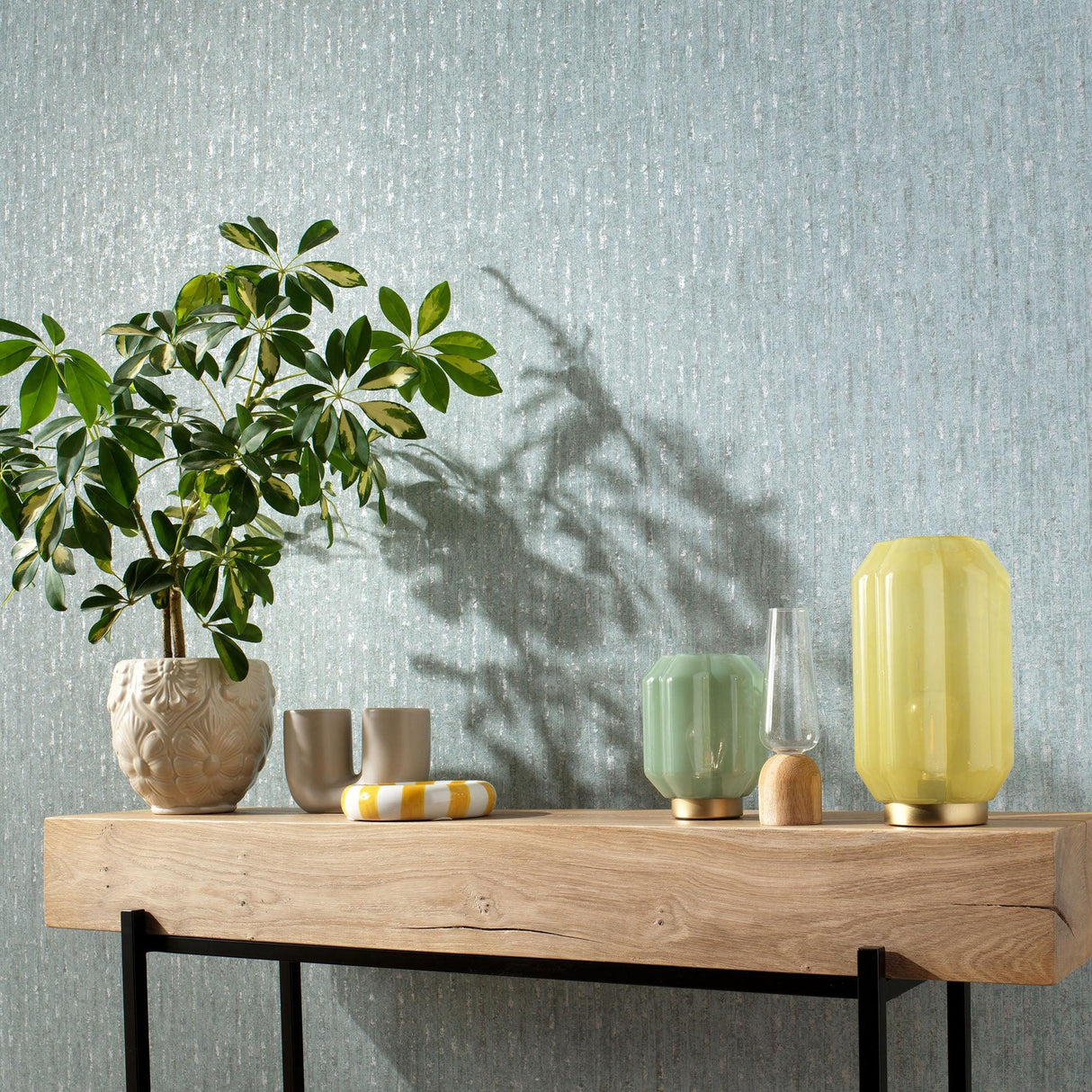 Veer Decor Artisan Texture Teal Wallpaper