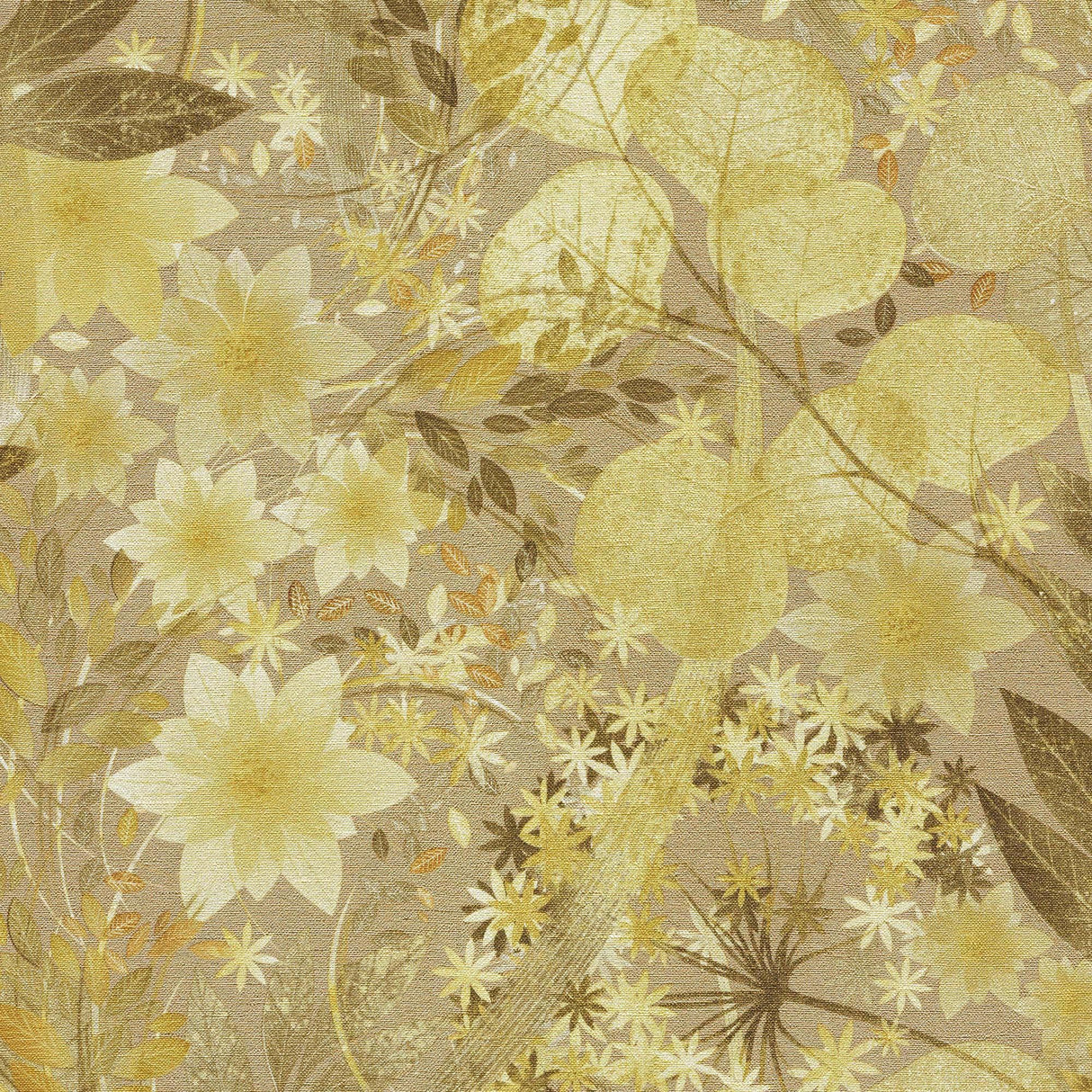 Veer Decor Secret Grove Yellow Wallpaper
