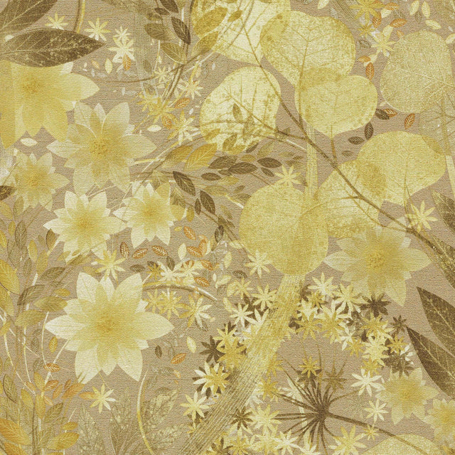 Veer Decor Secret Grove Yellow Wallpaper