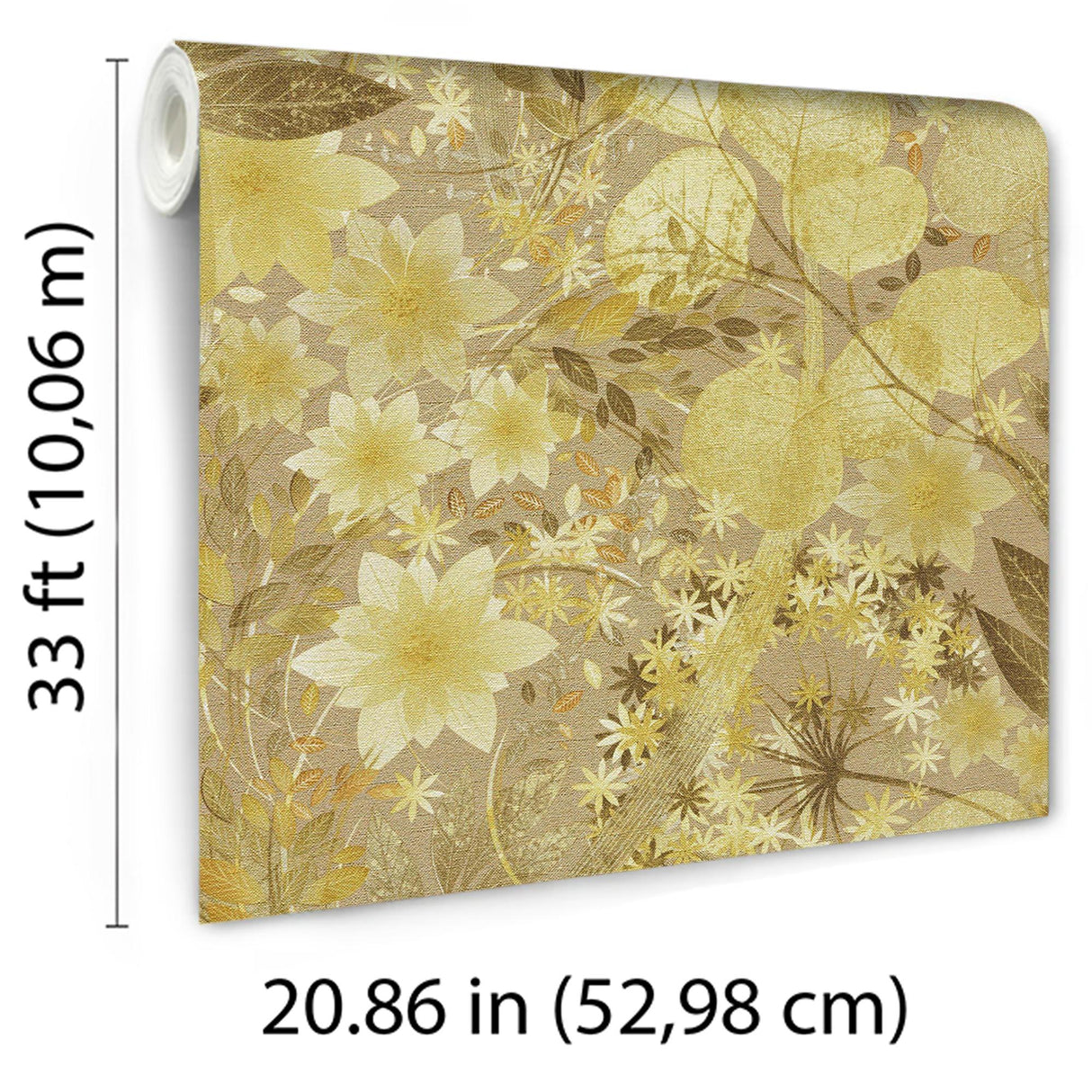 Veer Decor Secret Grove Yellow Wallpaper