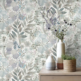 Veer Decor Secret Grove Blue Wallpaper