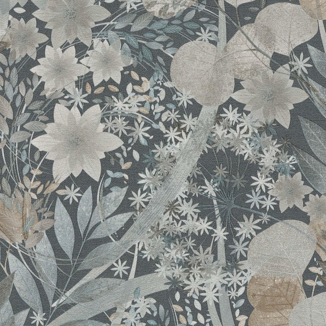 Veer Decor Secret Grove Navy Wallpaper