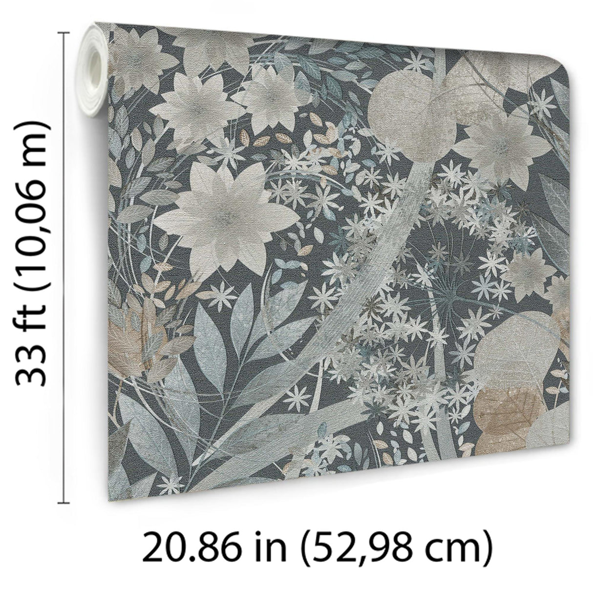 Veer Decor Secret Grove Navy Wallpaper
