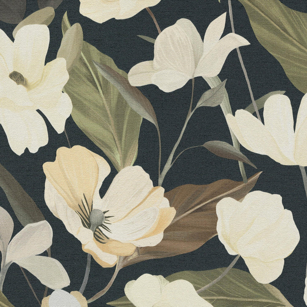 Veer Decor Fairy Blossom Black Wallpaper