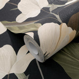 Veer Decor Fairy Blossom Black Wallpaper
