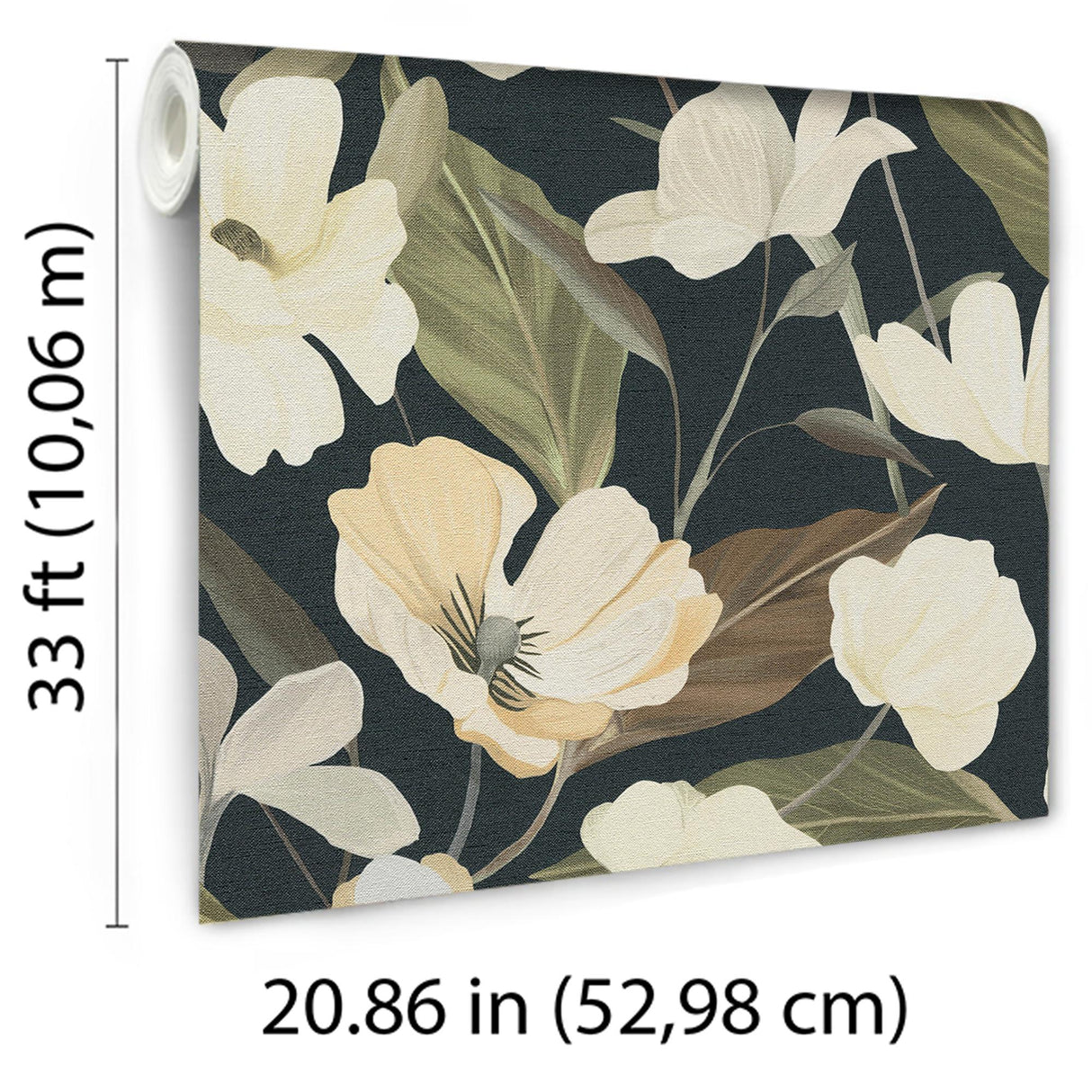 Veer Decor Fairy Blossom Black Wallpaper