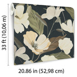 Veer Decor Fairy Blossom Black Wallpaper