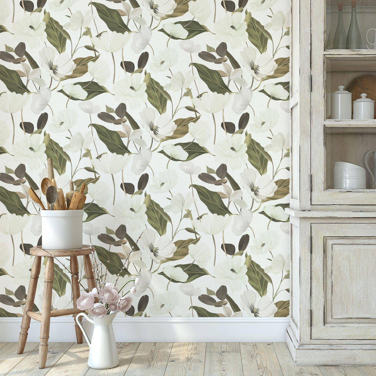 Veer Decor Fairy Blossom White Wallpaper