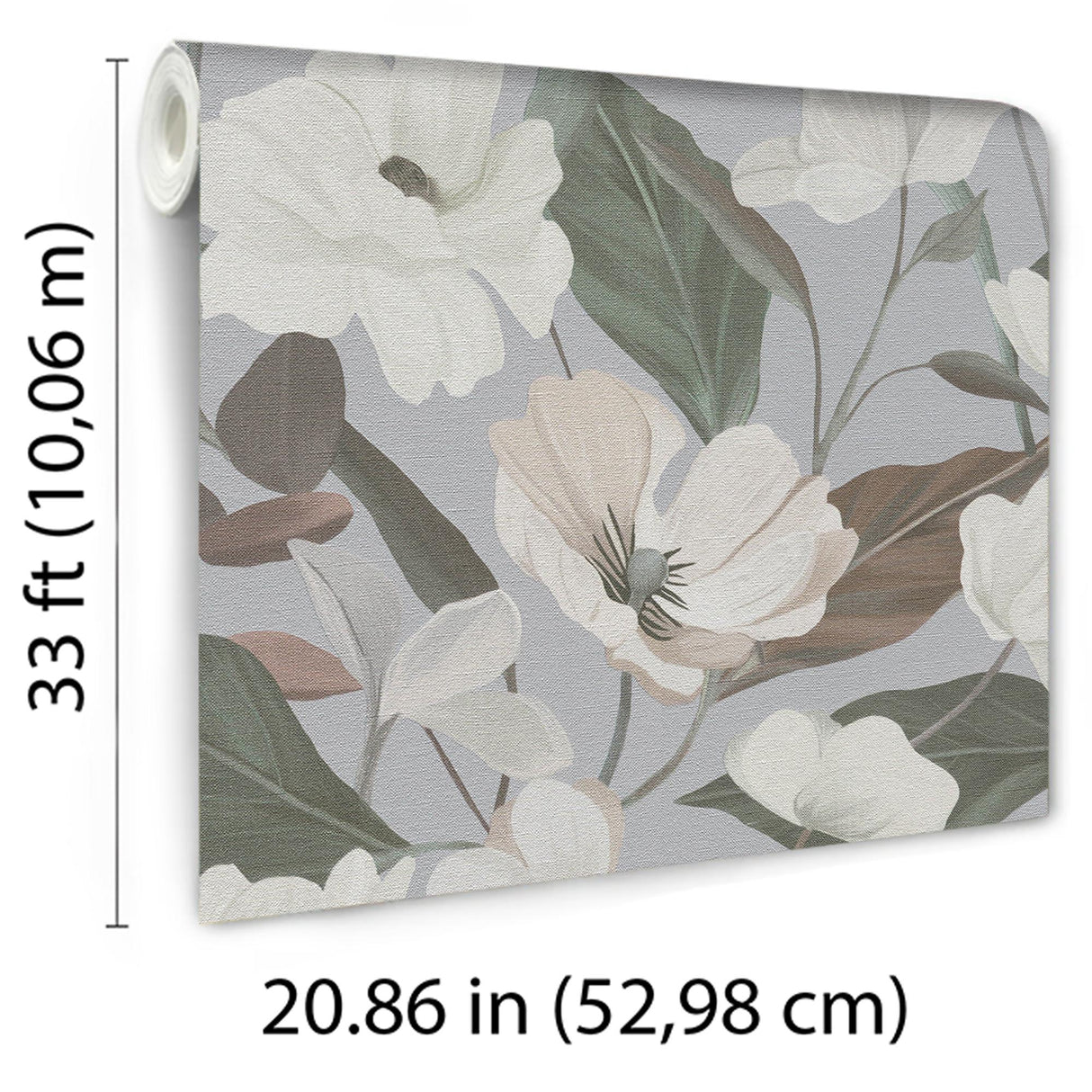 Veer Decor Fairy Blossom Grey Wallpaper