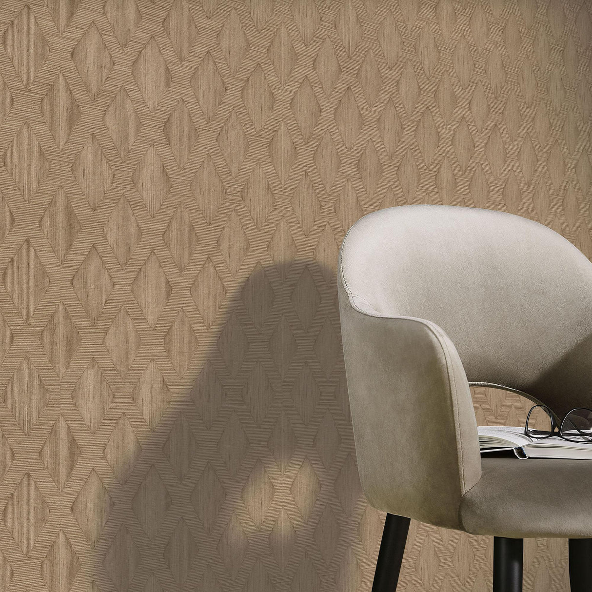Veer Decor Hidden Harmony Brown Wallpaper