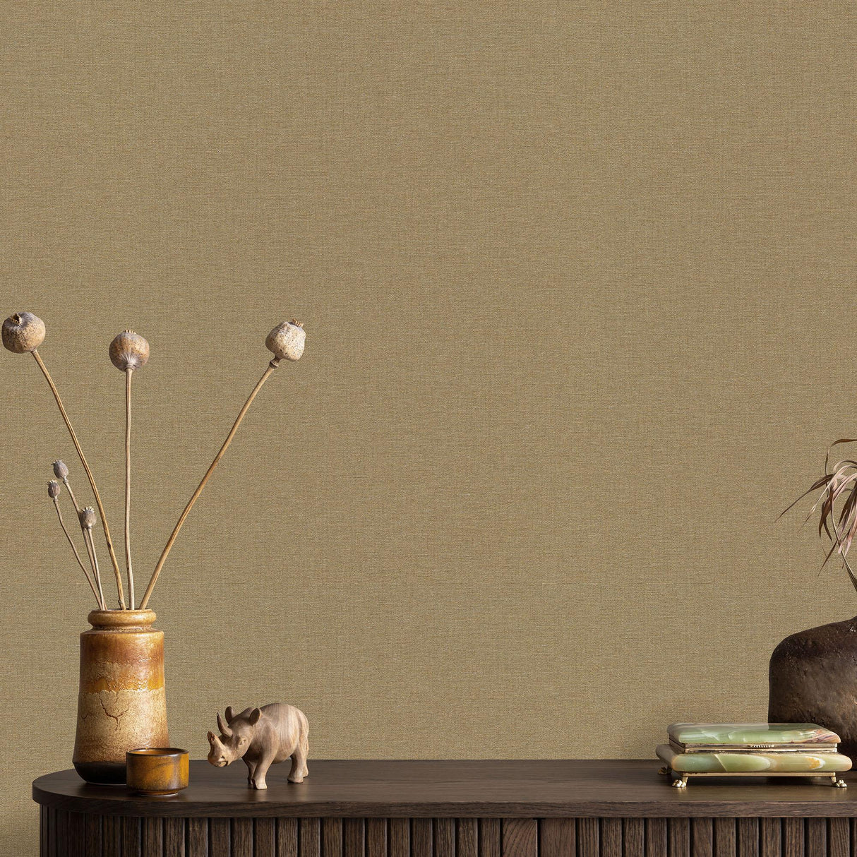 Veer Decor Linen Serenity Yellow Wallpaper