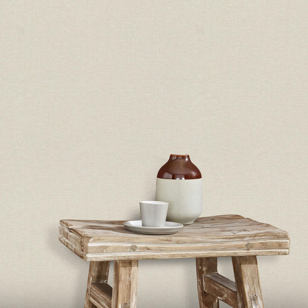 Veer Decor Linen Serenity Off-White Wallpaper