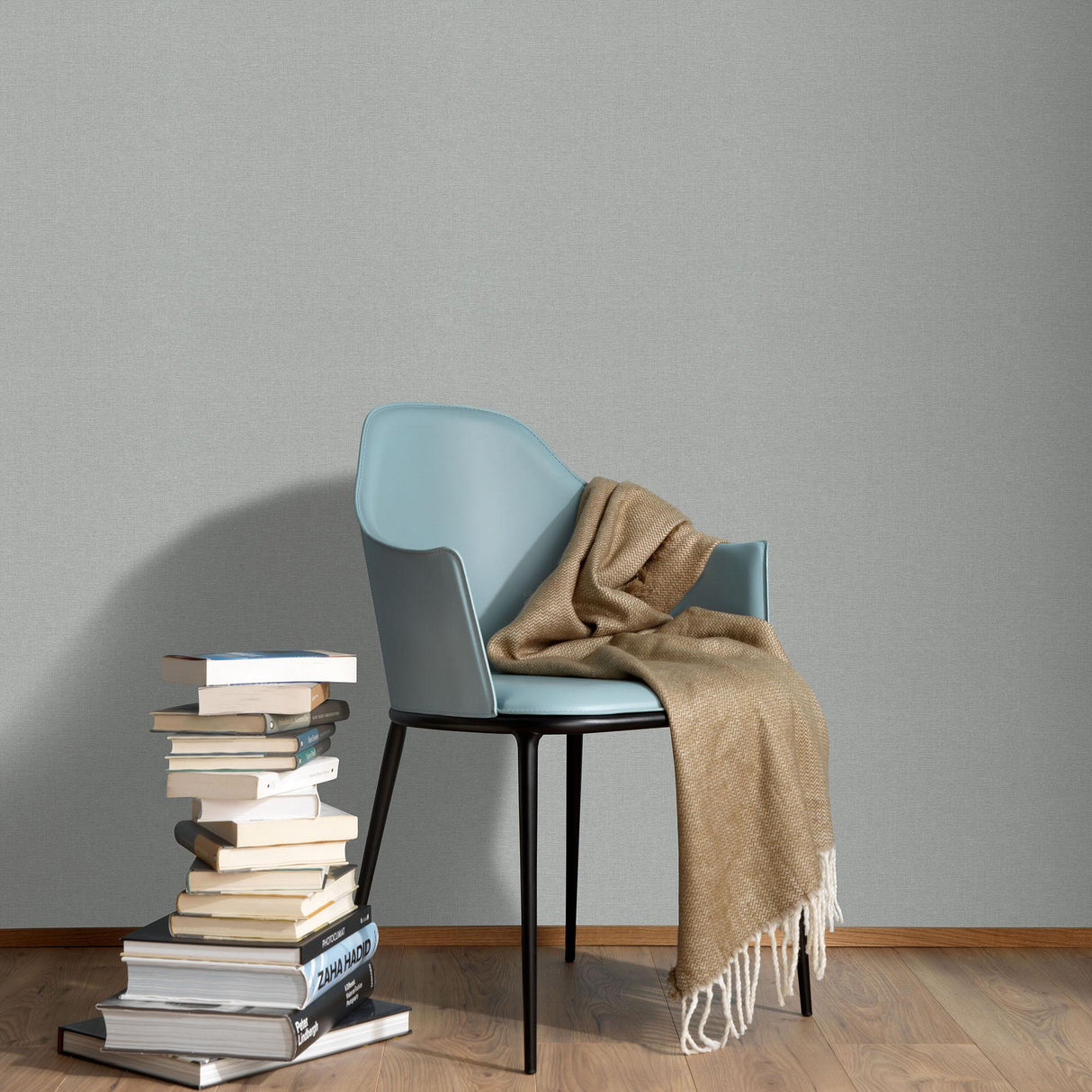 Veer Decor Linen Serenity Blue Wallpaper
