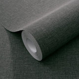 Veer Decor Linen Serenity Black Wallpaper