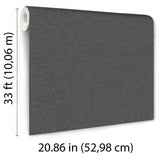 Veer Decor Linen Serenity Black Wallpaper