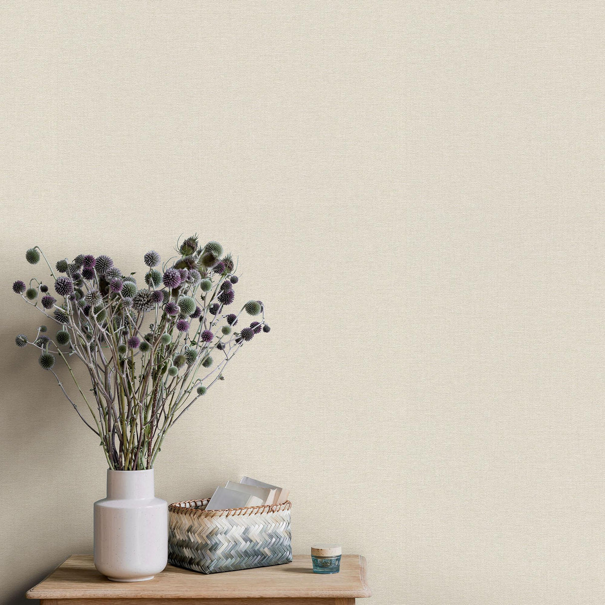 Veer Decor Linen Serenity Beige Wallpaper