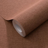 Veer Decor Linen Serenity Red Wallpaper
