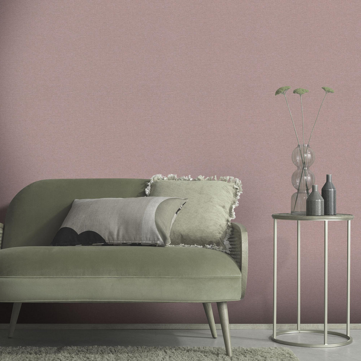 Veer Decor Linen Serenity Purple Wallpaper