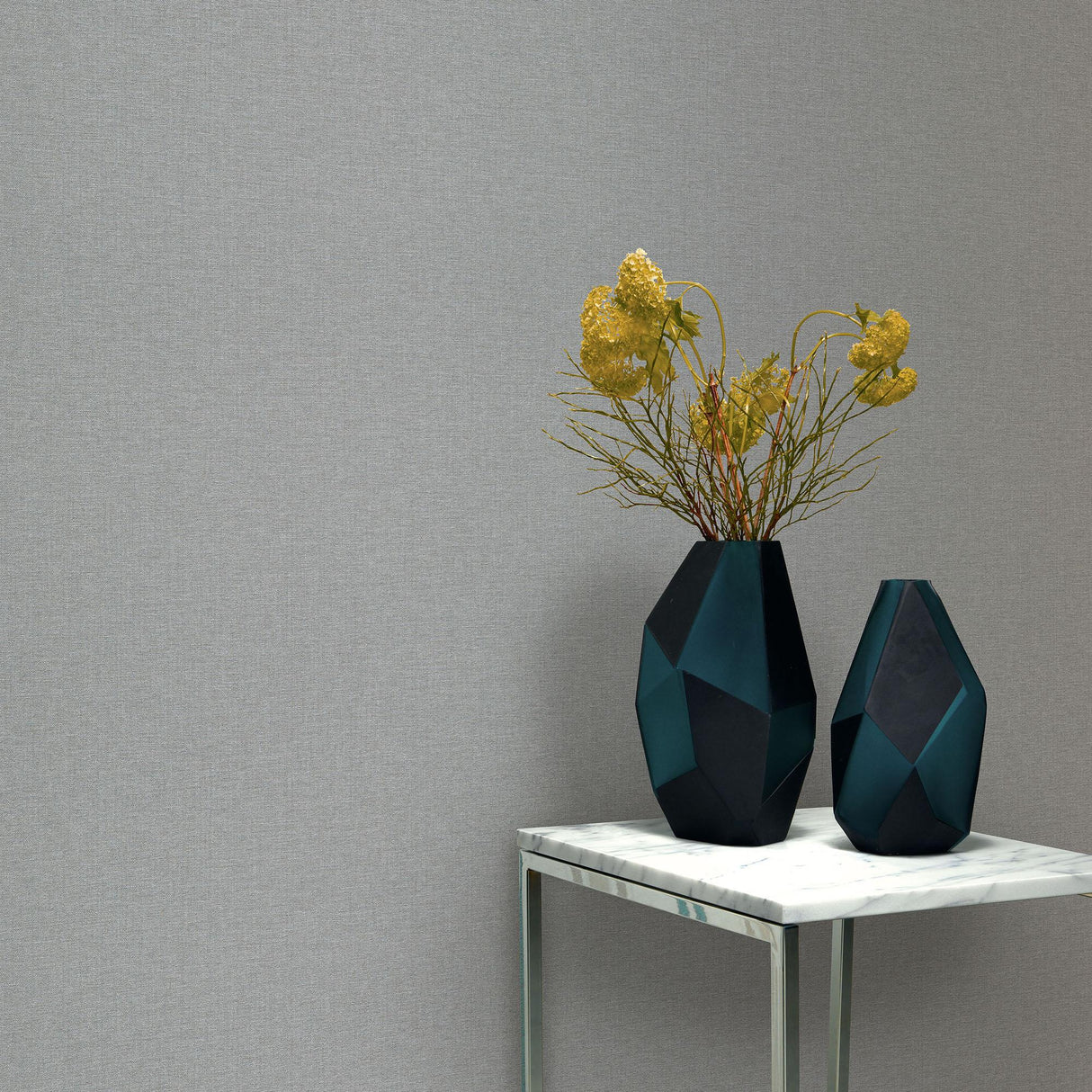 Veer Decor Linen Serenity Grey Wallpaper