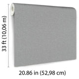 Veer Decor Linen Serenity Grey Wallpaper