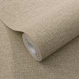 Veer Decor Linen Serenity Brown Wallpaper