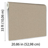 Veer Decor Linen Serenity Brown Wallpaper