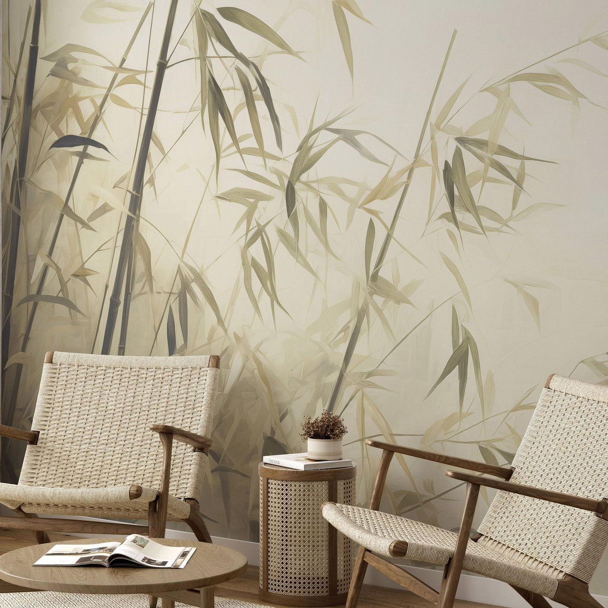 Veer Decor Bamboo Breeze Beige Wall Mural
