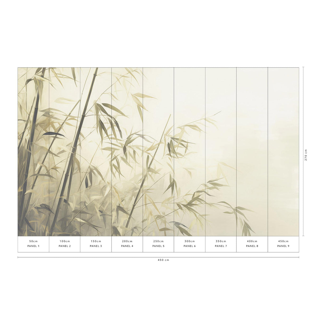 Veer Decor Bamboo Breeze Beige Wall Mural
