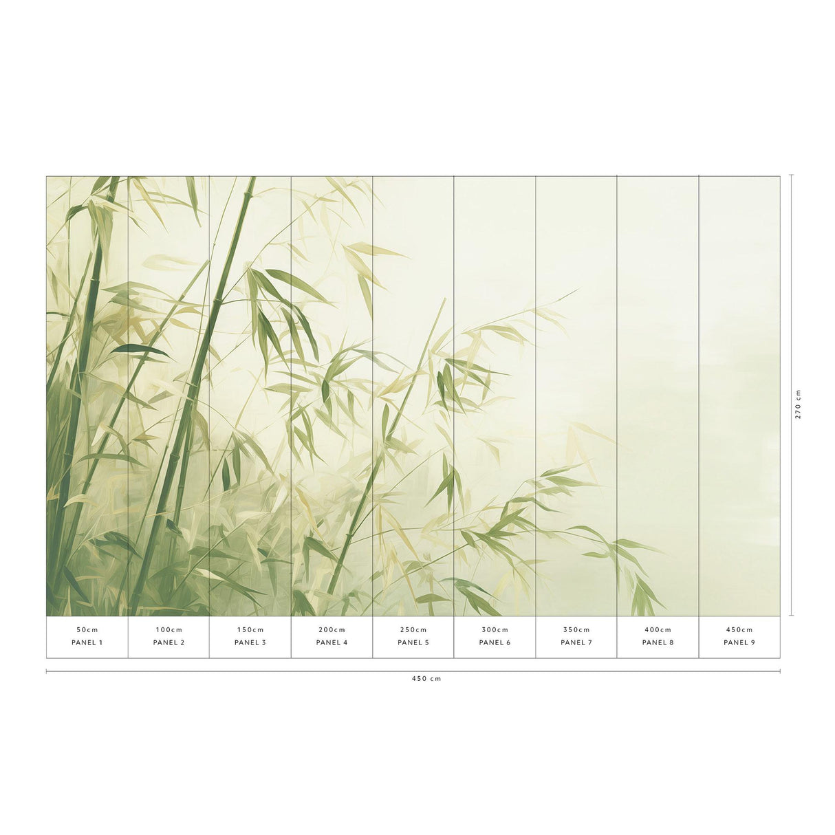 Veer Decor Bamboo Breeze Green Wall Mural