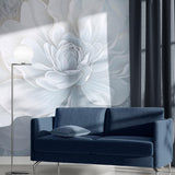 Veer Decor Pale Floral Beauty Grey Wall Mural
