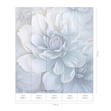 Veer Decor Pale Floral Beauty Grey Wall Mural