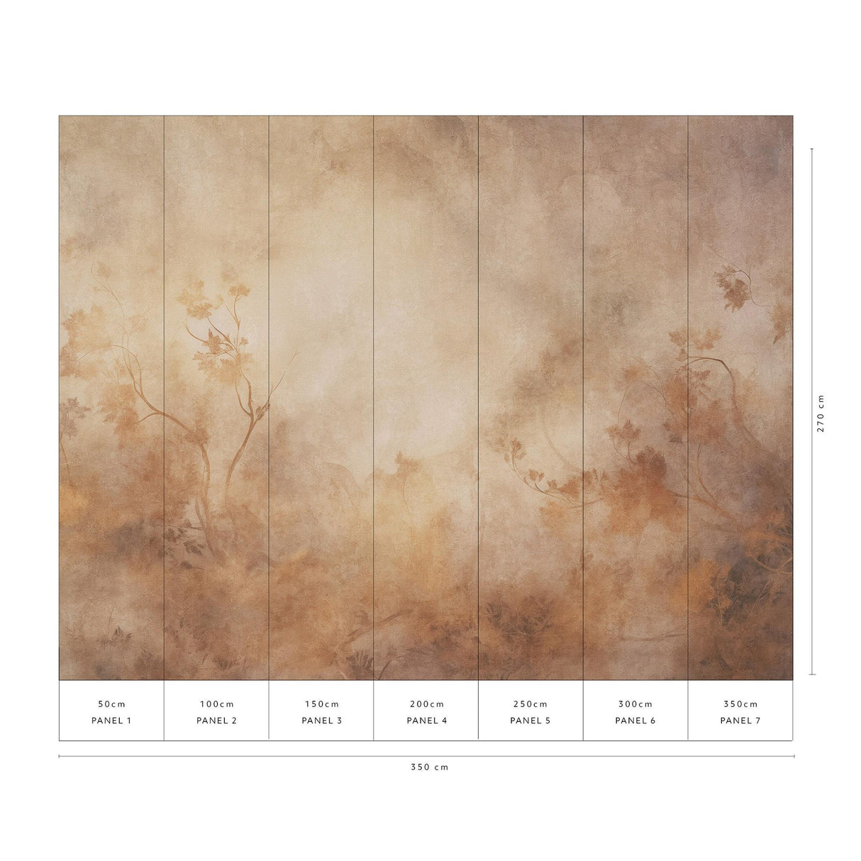 Veer Decor Golden Ember Orange Wall Mural