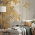 Veer Decor Afterglow Leaves Gold Wall Mural