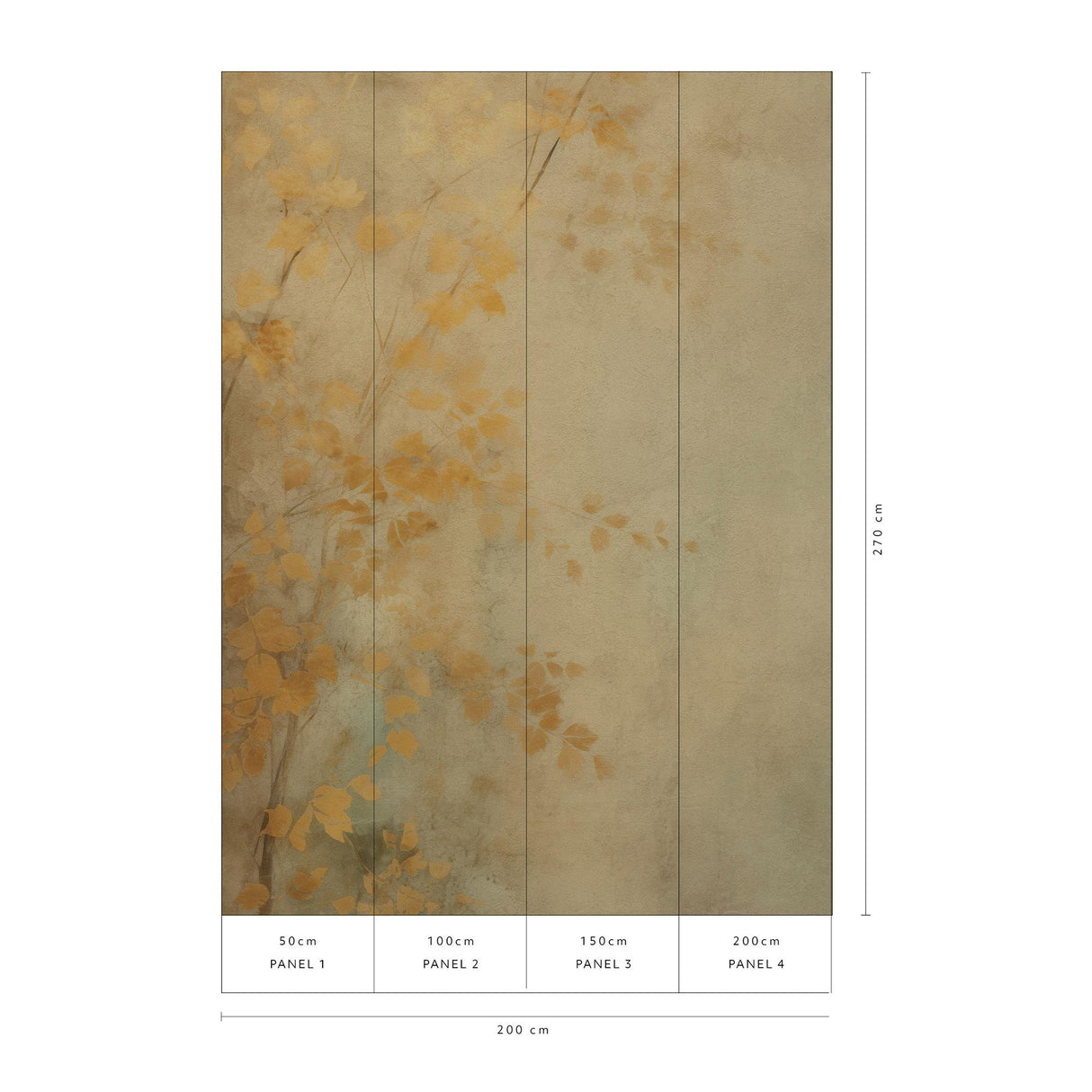 Veer Decor Golden Murmur Gold Wall Mural