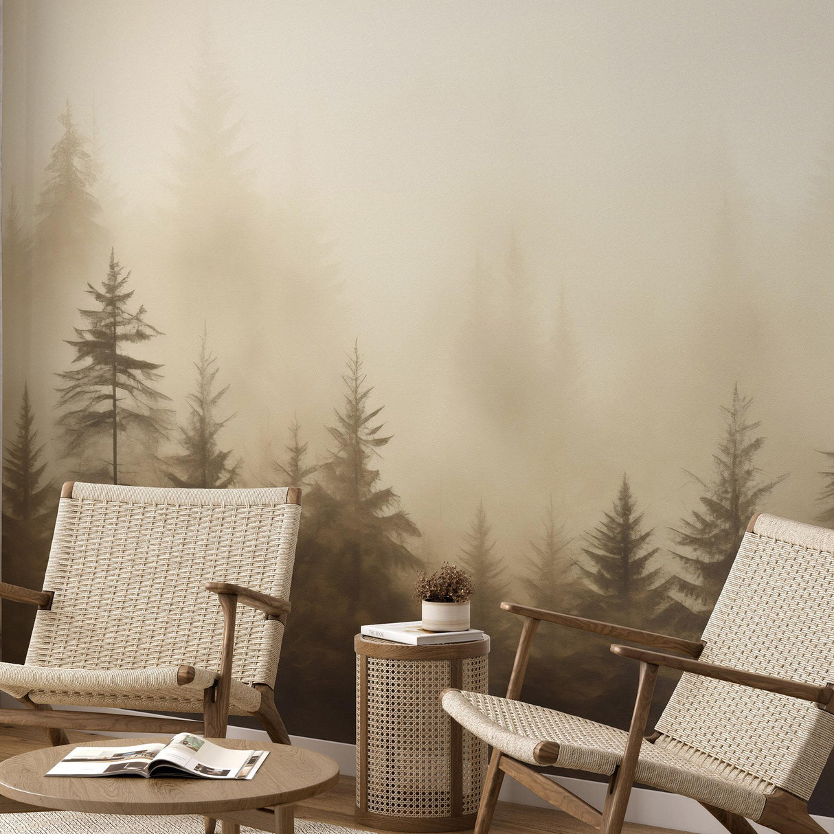 Veer Decor Silent Woods Beige Wall Mural
