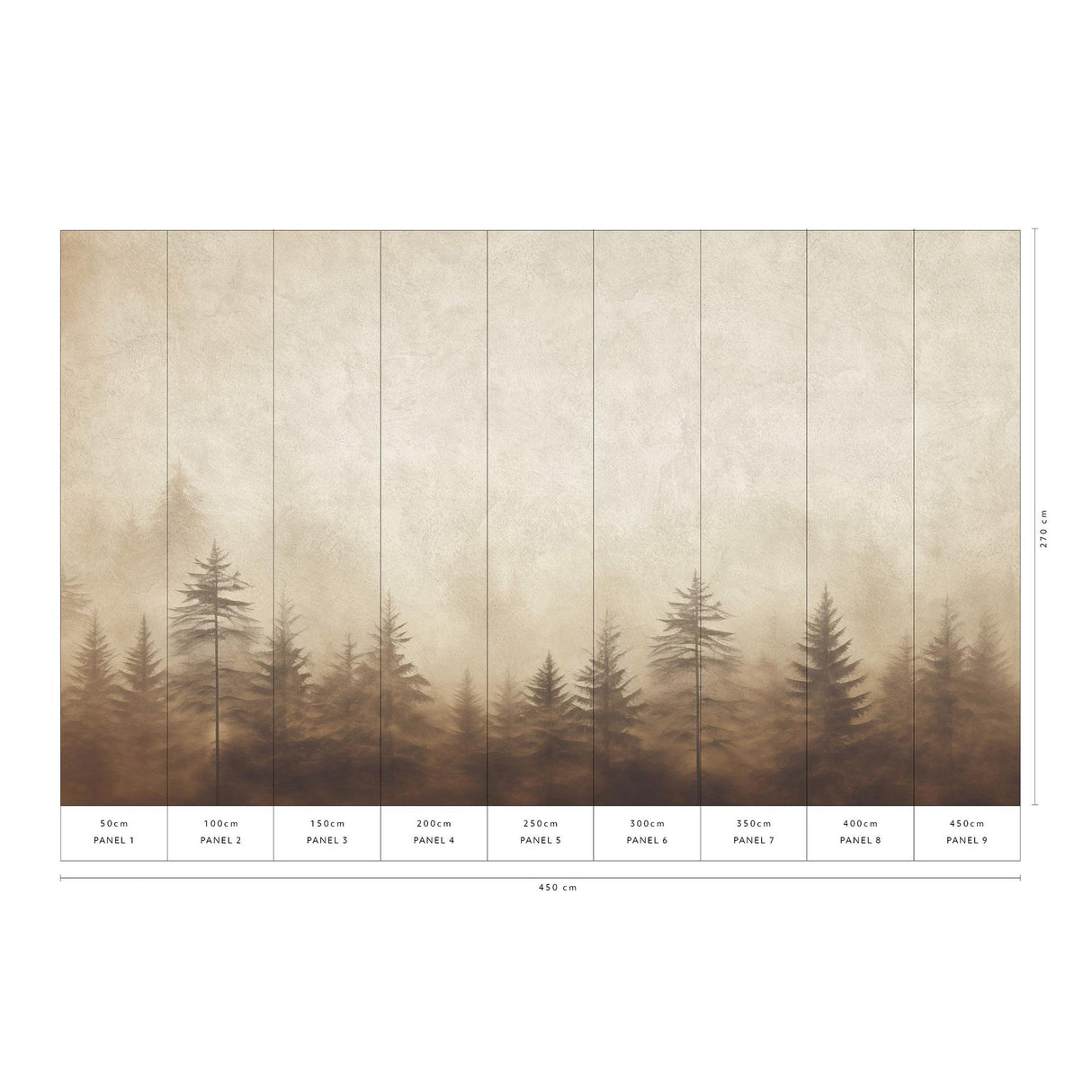Veer Decor Silent Woods Beige Wall Mural