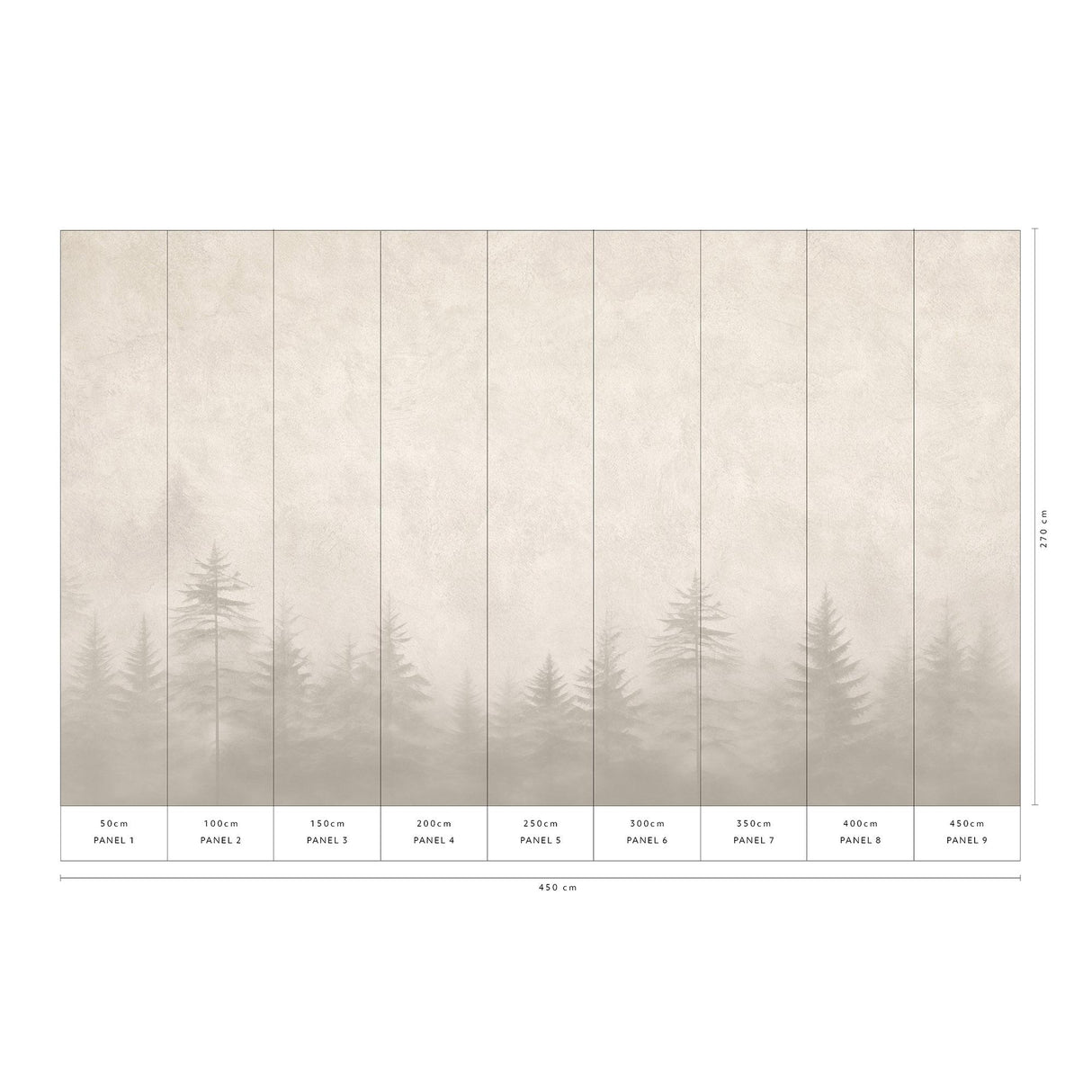 Veer Decor Silent Woods Cream Wall Mural