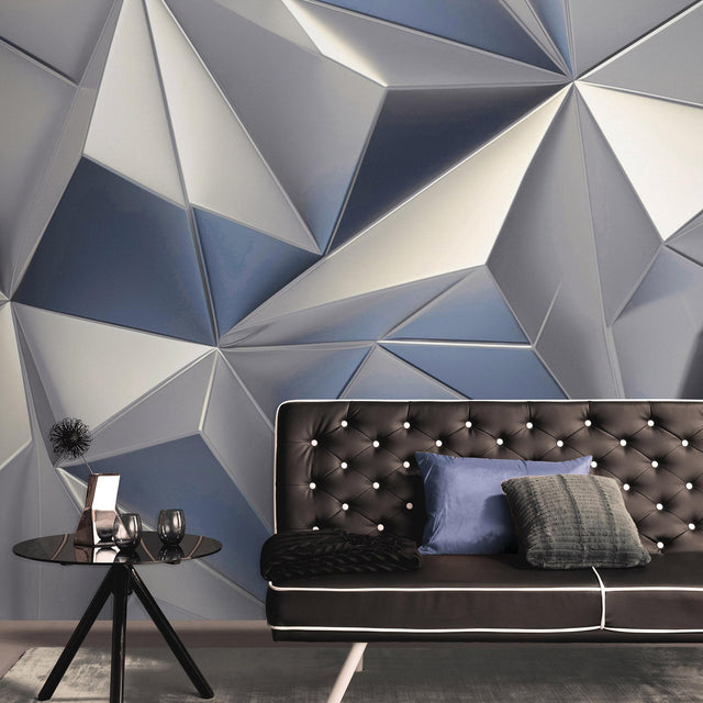 Veer Decor Silver Prism Silver Wall Mural