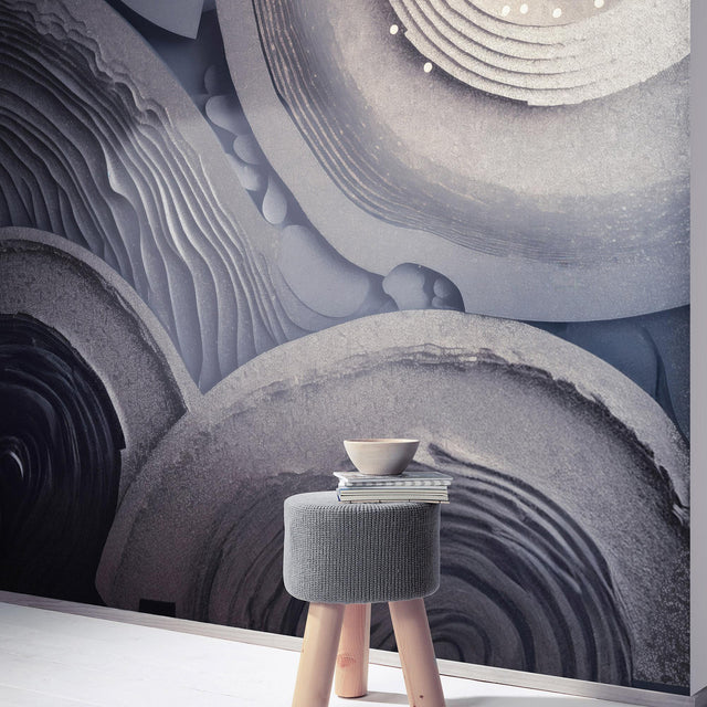 Veer Decor Wheels of Time Silver Wall Mural