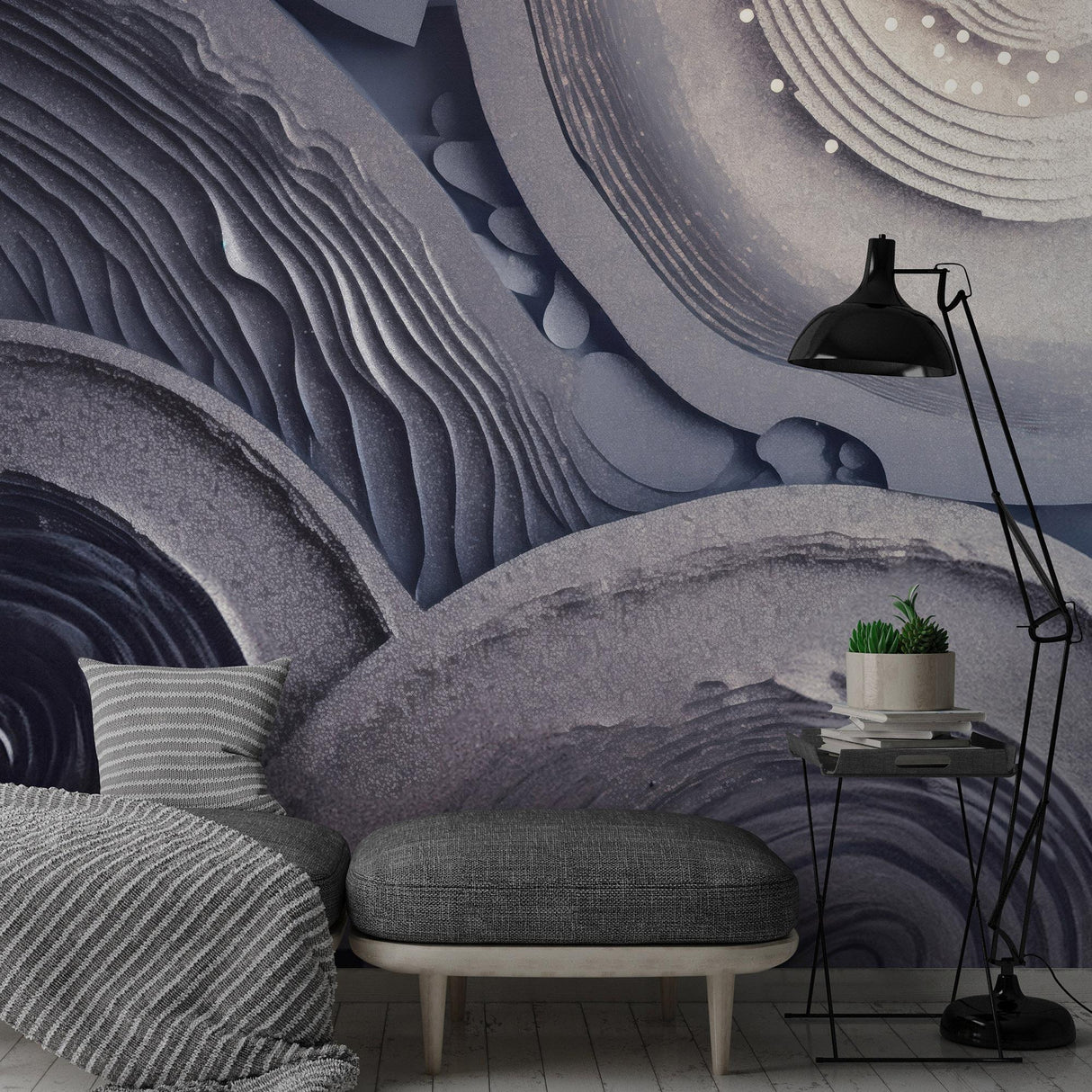 Veer Decor Wheels of Time Silver Wall Mural