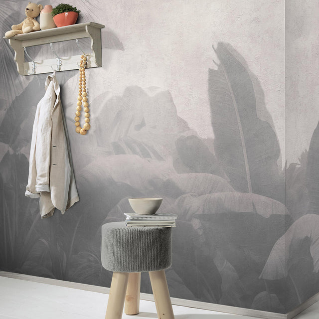 Veer Decor Tropical Haze Grey Wall Mural