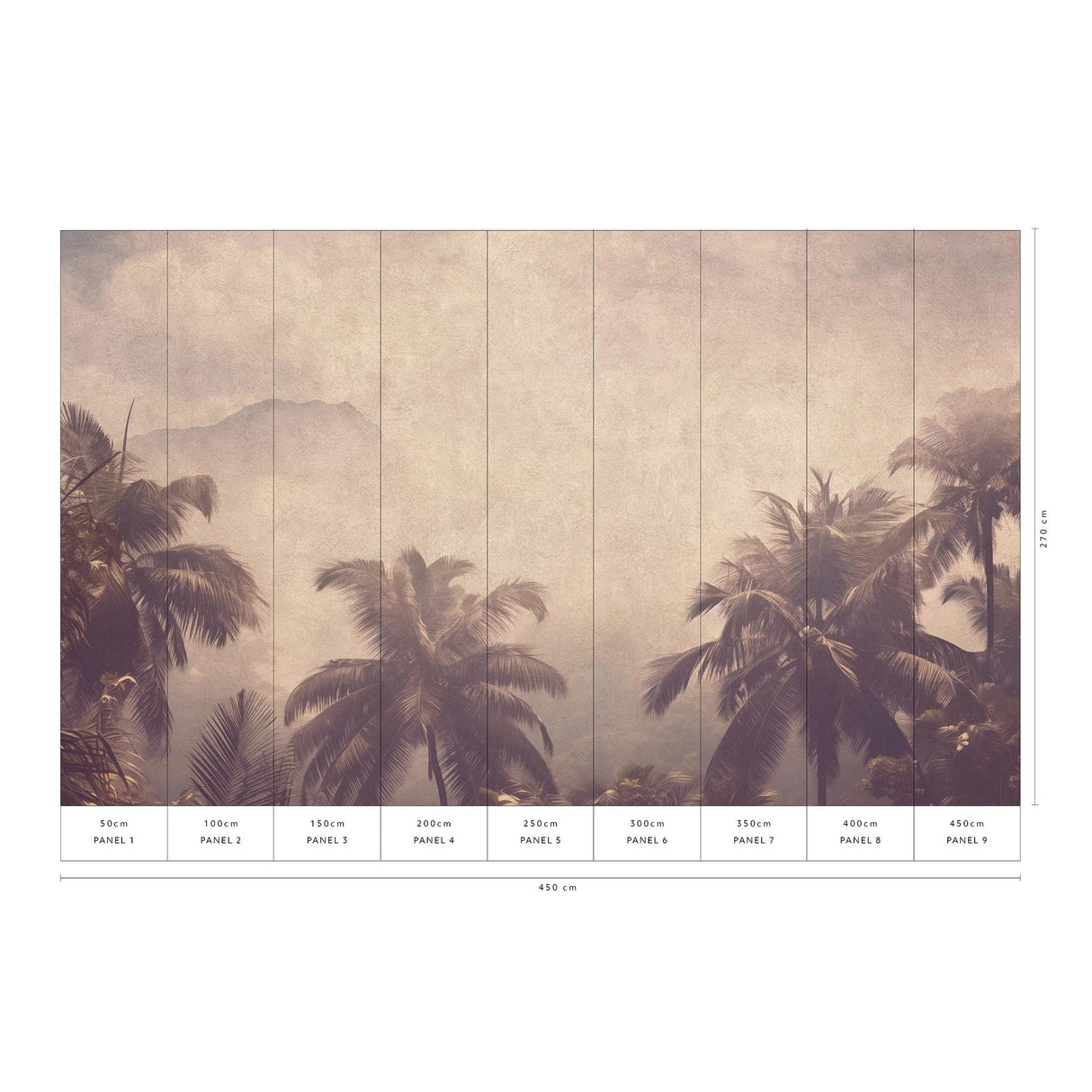 Veer Decor Coco Island Taupe Wall Mural