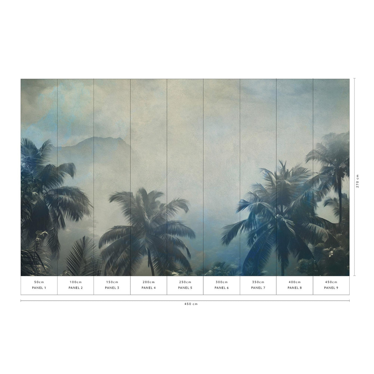Veer Decor Coco Island Blue Wall Mural